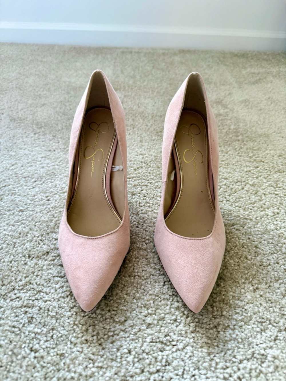 Jessica Simpson Nude Pink Pointed Toe Stiletto Pumps - Picture 3 of 7